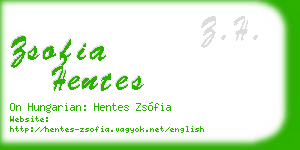zsofia hentes business card